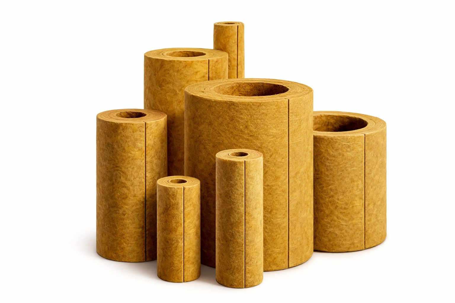 Glass wool pipe section