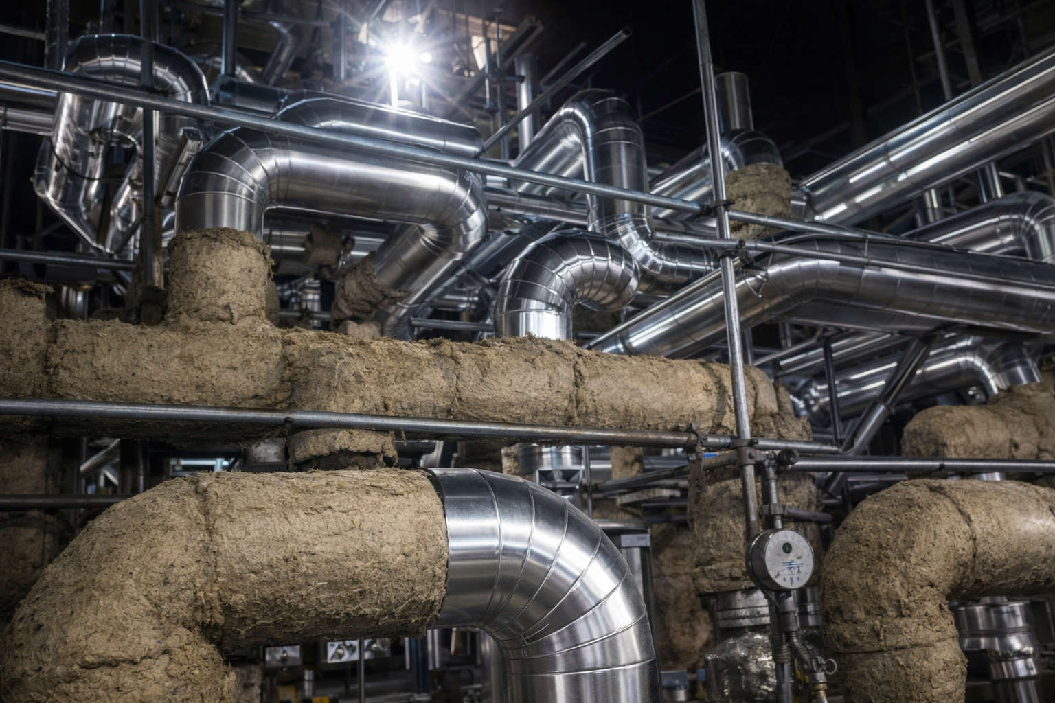 Rockwool pipe insulation